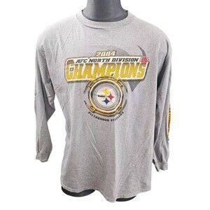 Pittsburgh Steelers 2004 AFC North Division Champions Long Sleeve Shirt XL
